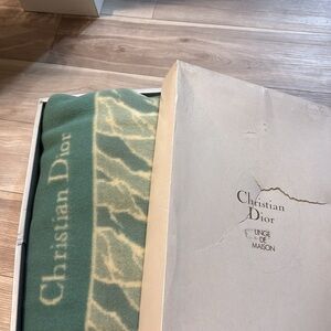 Dior Elegant Green and Cream Throw